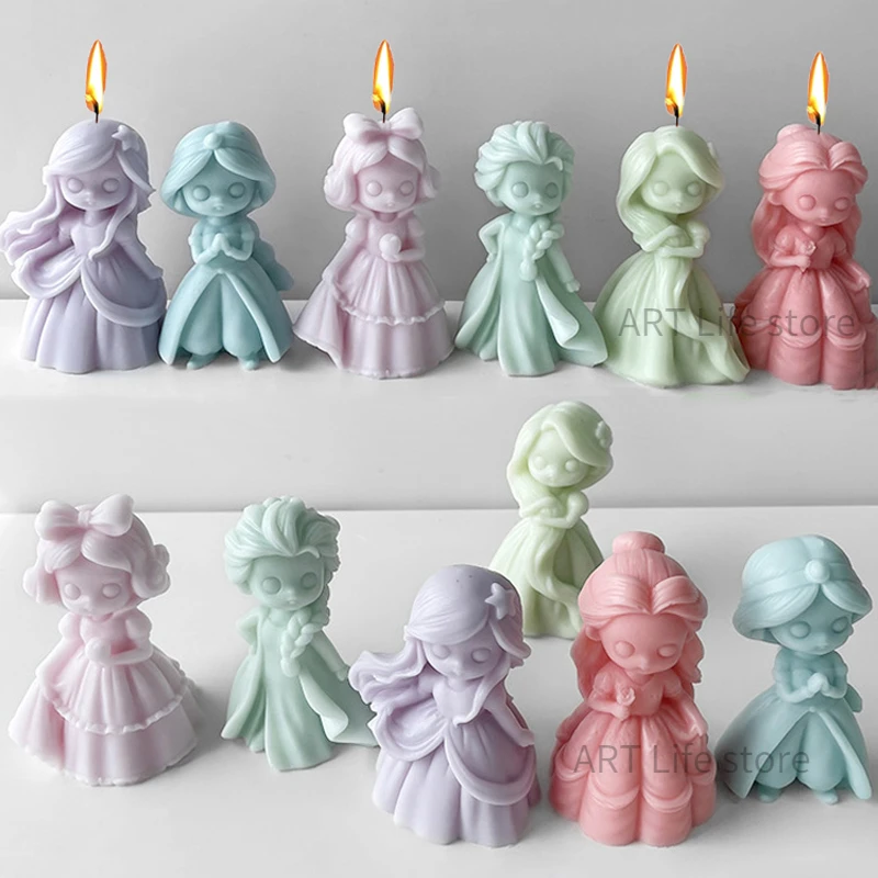 Soap Making Equipment For Beginners - 6 Princess Doll stampo per candele