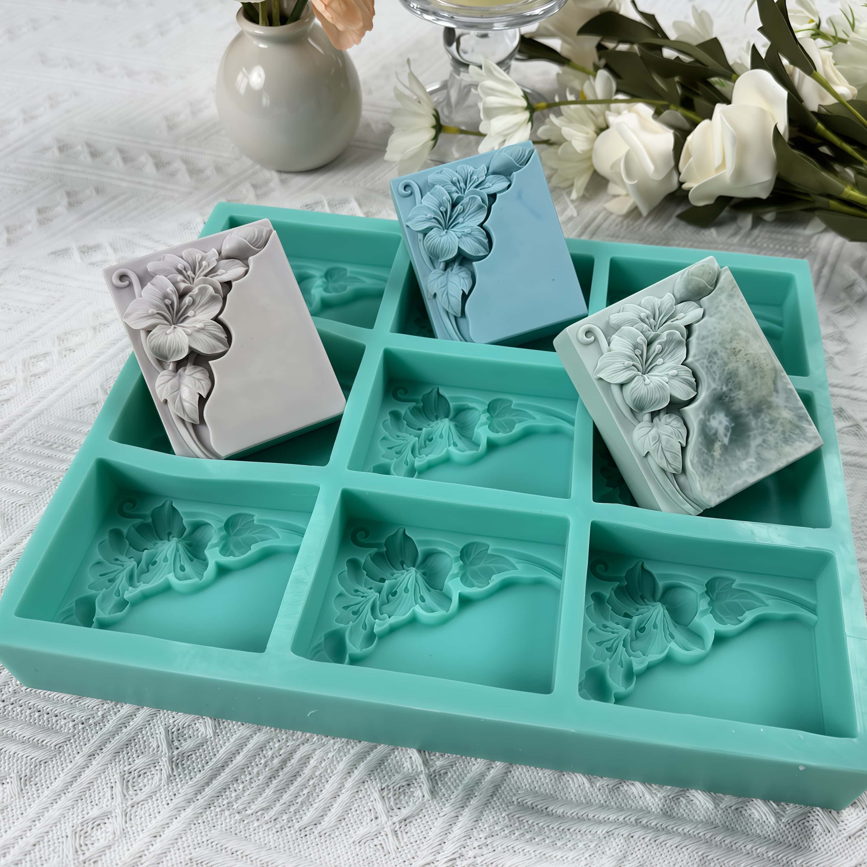 Stampo per sapone floreale a 9 - Soap Making Guide For Beginners recensione e prezzo
